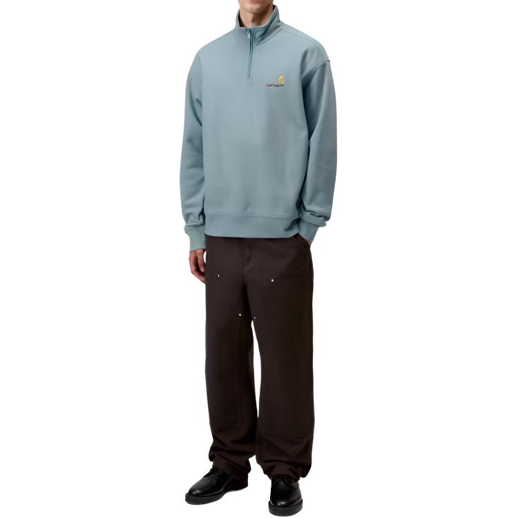 Carhartt WIP American Script FW25 Half Zip Sweatshirt Men sweatshirt I027014-33E-XX