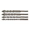 4/5 Piece 150mm Eccentric Head Twist Drill Bit Set 1/4Inch Hex Shank 6/8/10/12mm for Concrete and Glass Applications