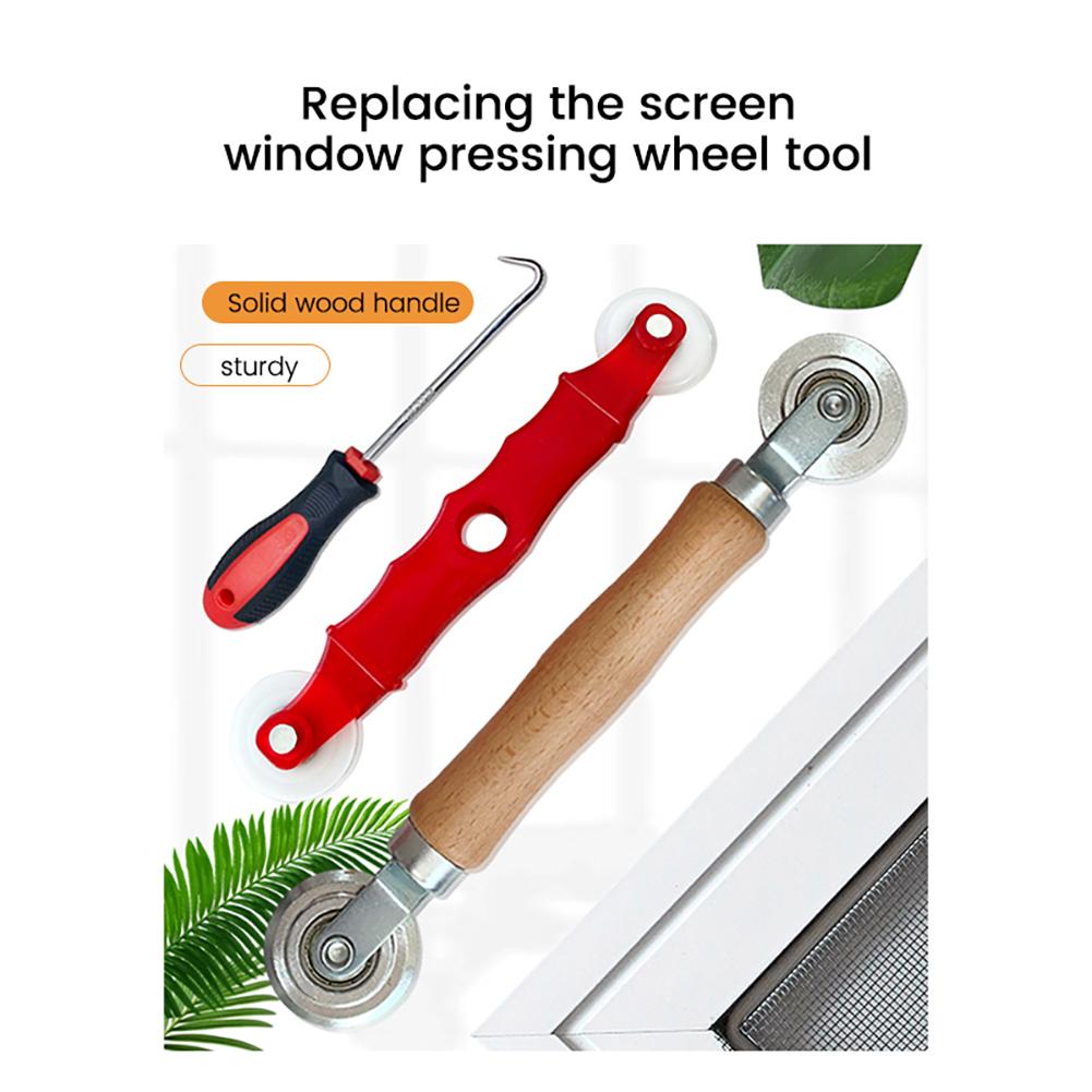 Screen Tool Screen Tool Roller Solid Wood Ergonomic Handle Double Carbon Steel
