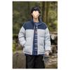 Winter Stand Collar Puffer Jacket: Double Color, Thick Cotton, Unisex
