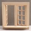 Wooden Window for Dollhouse, Miniature Window Frame Mini Furniture Doll House 1:12 Dollhouse Wooden Doors Miniature Furniture Doll Craft Window Frame