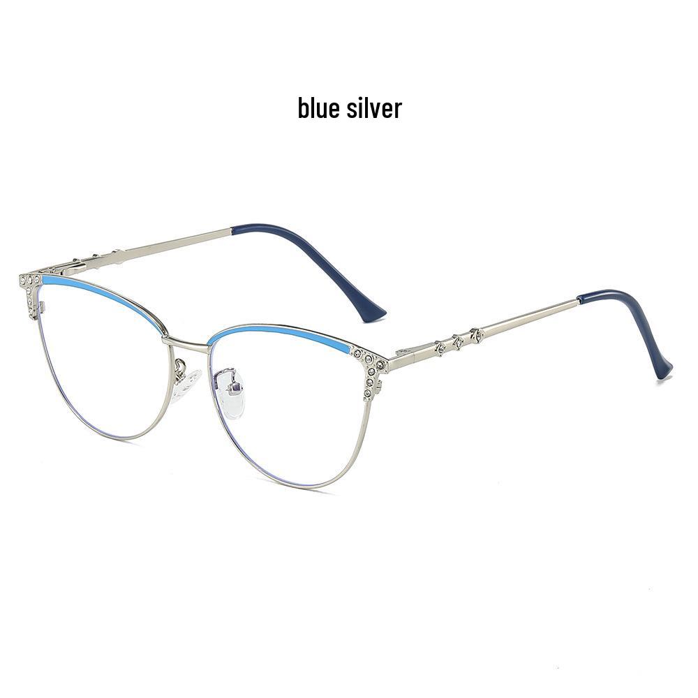 

Очки «кошачий глаз» со стразами: Модная металлическая оправа с пружинными заушниками, защищающая от синего света, фотохромные и плановые варианты для женщин.