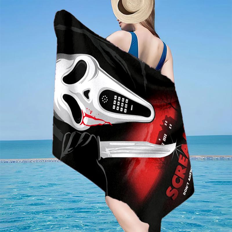 Scr-eam Horror Movie Beach Towel, Super Soft Microfiber, Gift for Her/Him, Birthday, for Pool, Beach, Travel, Home Decor Fan gifts