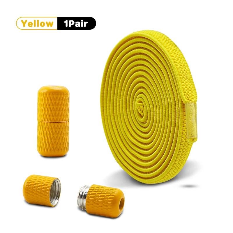 1/2 Pair Metal Capsule Buckle Shoelaces Without Ties Sneaker Flat Elastic Shoe Laces Kids Adult Quick Shoelace Shoes Accessories