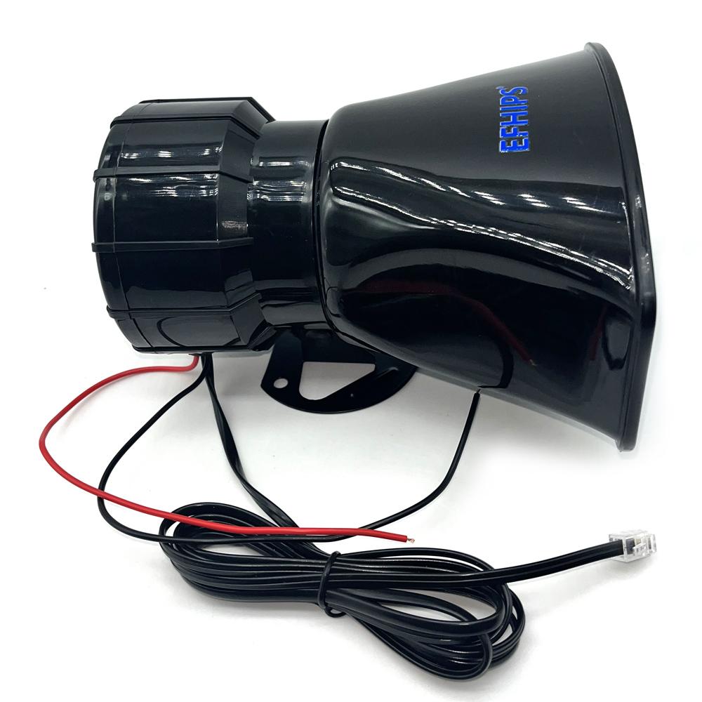 12V 125dB with MIC Loud Motorcycle 7 Sound Car Alarm Horn 100W Siren Vehicle Truck Warning Loudspeaker Plastic Police Firemen