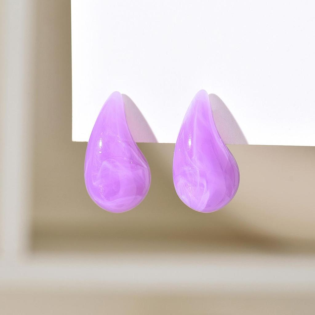 Plump Water Drop Acrylic Dangle Earrings - Simple & Fashionable Jewelry for Women