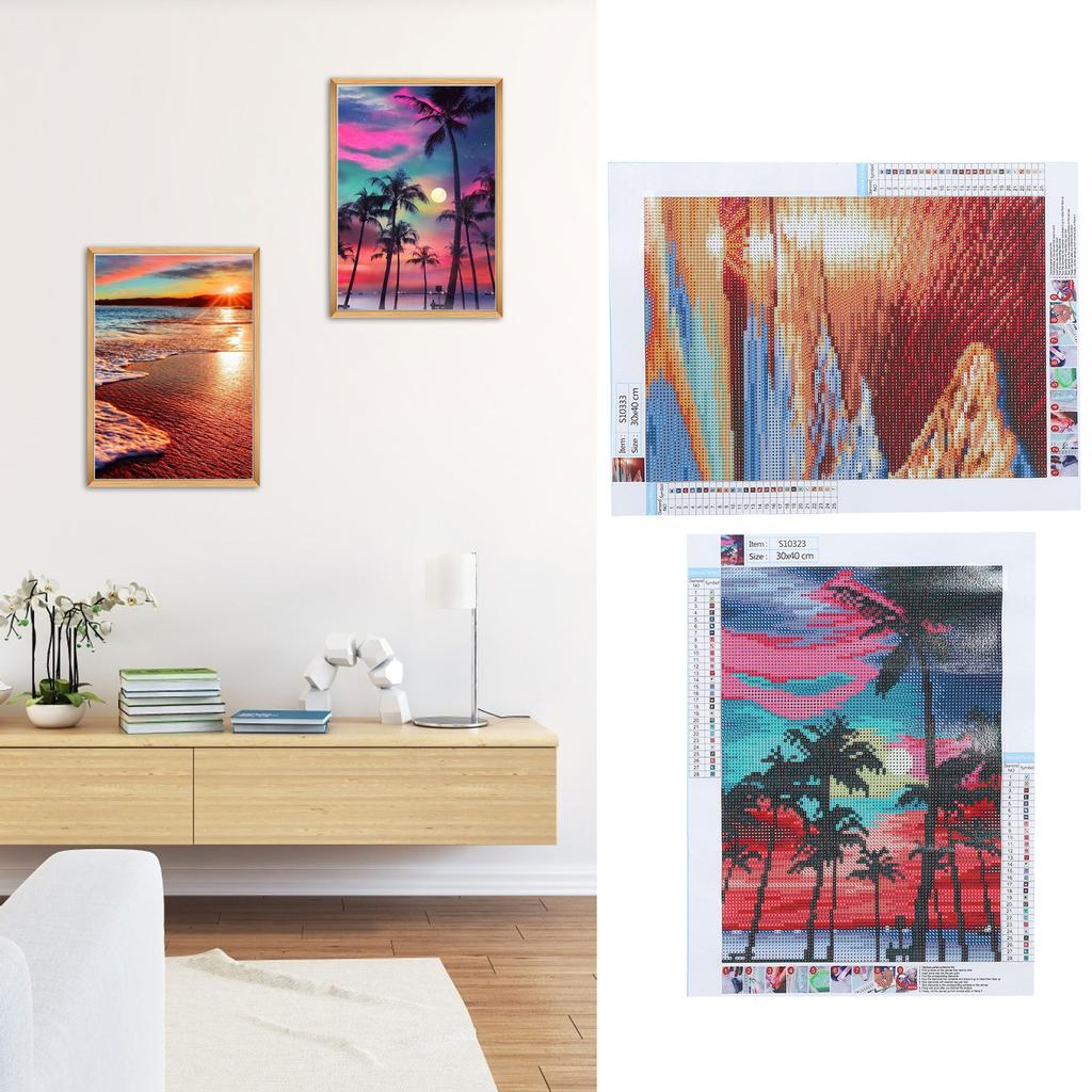 DIY Seaside Scenery Diamond Painting Diamond Picture Decoration for Home Bedroom