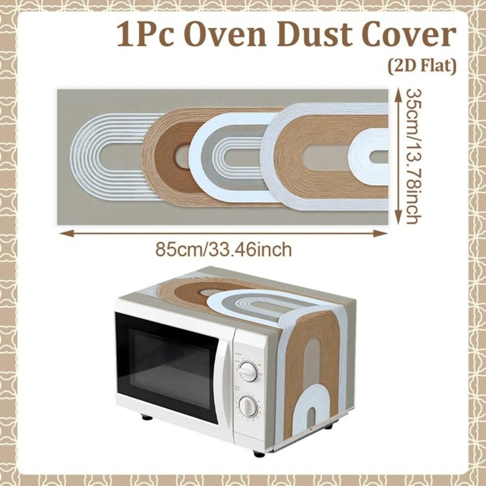 Printed Microwave Oven Dust Cover Universal Dust Protector Mat Microwave Cover Household Cover