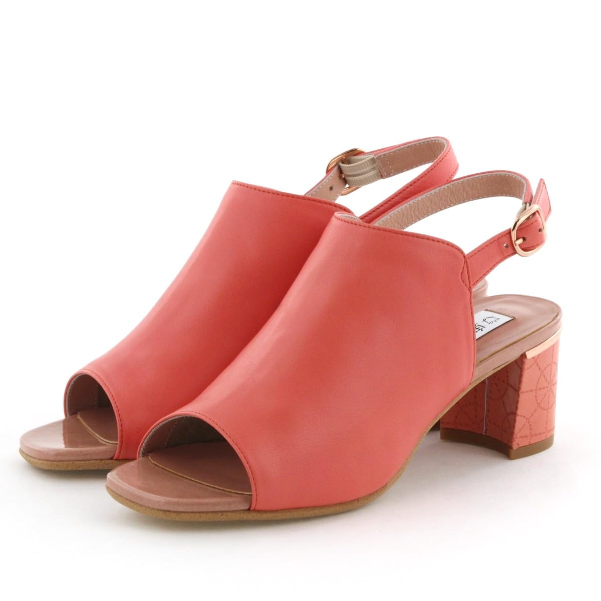 

Himiko Chunky Heel Covered Sandals/643203 Pink 230