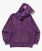 Garment Dye Shark Relaxed Fit Full Zip Hoodie (M) Purple