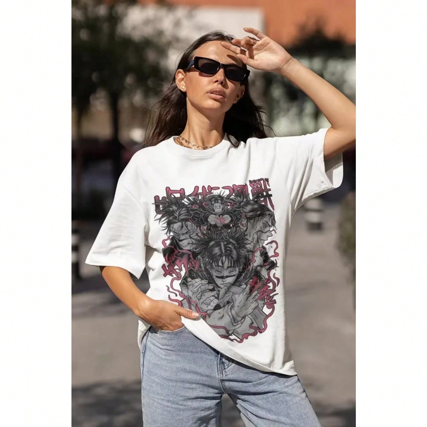 Choso T-Shirt Girl Anime Manga JJK Gift Shirt Soft Tee All Size Oversized T Shirt Anime Tshirt s Clothing S разноцветный