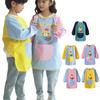 Toddler Bib Cover Painting Apron Coat for Kids Height 100-124cm Water Resistant Polyester, Easy Cleaning