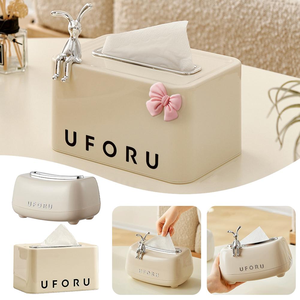 Fashionable Spring Lifting Tissue Holder Anti-slip Dustproof Napkin Paper Box For Home Study Office