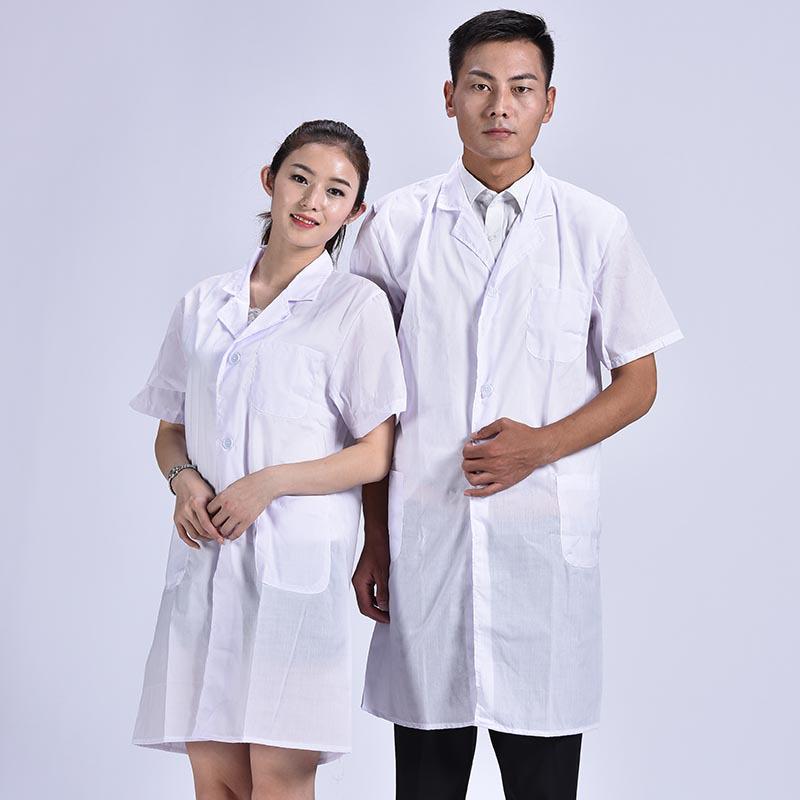 Women's Long-Sleeved White Lab Coat for Medical, Nursing, and Laboratory Use