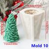 3D Fir Tree Christmas Tree Candle Silicone Mold Five Pointed Star Coniferous Christmas Tree Candle Silicone Mold