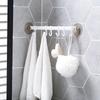 Hook Plastic Bathroom Sucker Vacuum Frame Towel Double Adjustable Wall Tool Shelves Flexible Cupboard Holder Hanger Organizer
