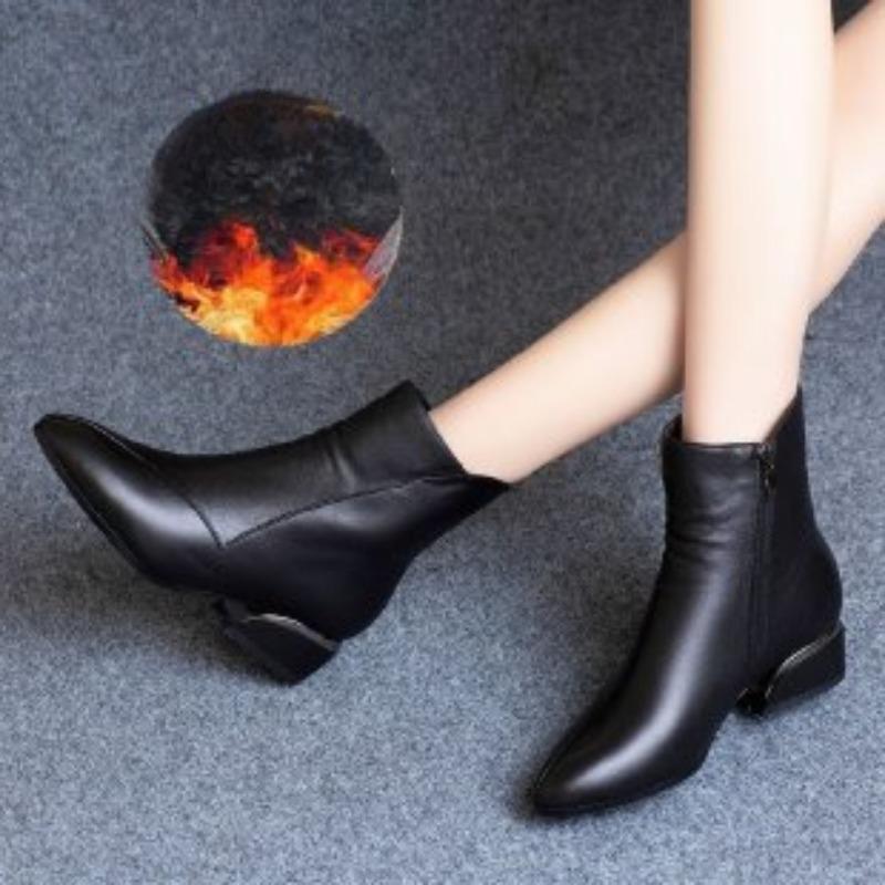 

Обувь нового стиля: Модные ботильоны с острым носком и толстым каблуком, Модные ботинки, Женские ботильоны на среднем каблуке 40 чёрный