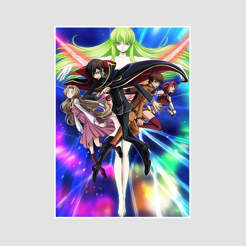 

Белая книга Классический аниме Код Гиас Лелуш из Восстания Плакат Ретро Плакаты и принты Картина Настенное искусство Декор DIY Украшение для дома Живопись 42x30cm