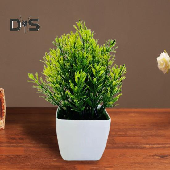Artificial Potted Green Plants Home Office Table Centerpiece Wedding Party Plastic Faux Greenery Bonsai Indoor Outdoor Desktop Decoration