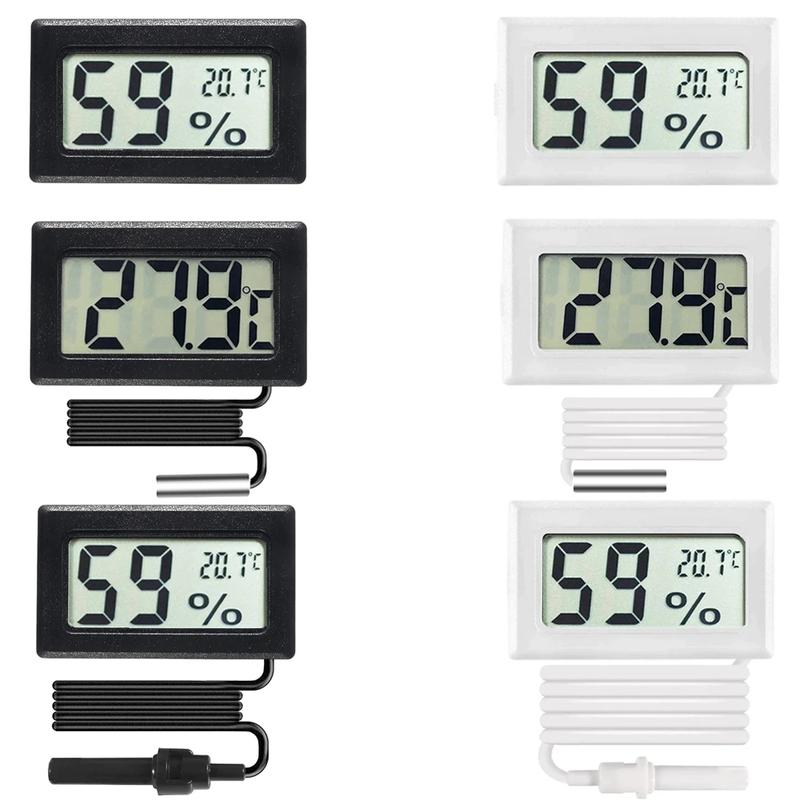 Mini Digital Humidity Meter Thermometer Hygrometer Sensor Gauge LCD Temperature Refrigerator Aquarium Monitoring Display Indoor