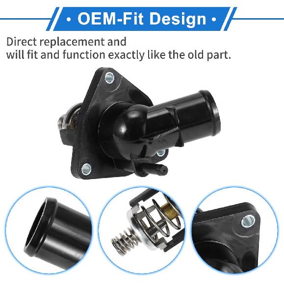 Car Thermostat for Chevrolet Silverado 1500 for GMC Sierra 1500 2014-2018 for Cadillac Escalade 2015-2020 Engine Coolant Thermostat Housing Assembly