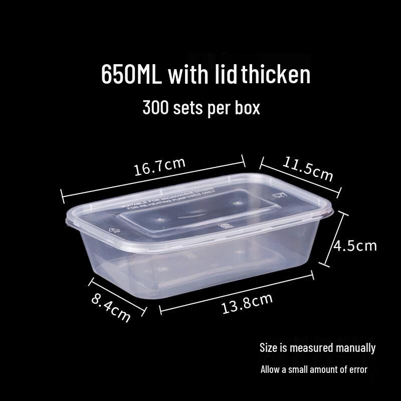 Disposable Rectangular Plastic Food Containers