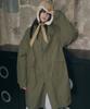 Leathery M-65 Fishtail Oversized Long Parka [2 Colors]