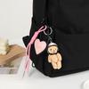 1PC Cute Helmet, Bear Pendant, Bag Accessory, Motorcycle Bear Doll, Keychain, Small Pendant
