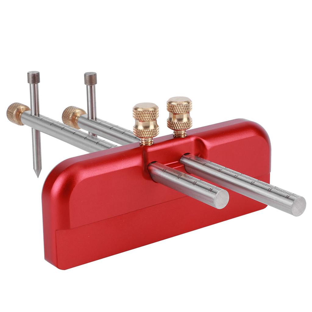 Woodworking Linear Scriber Mortise Gauge Ruler Double Head Aluminium Alloy Carpenter Tool