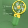 Macaron Color Mini Handheld Fan with Lanyard USB Rechargeable Electric Small Fresh Portable Fan for Students Flower Design