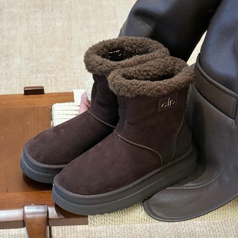 

Lamb wool velvet snow boots women s new winter warm thick-soled shoes cotton shoes short boots tide 40