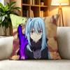 C-Cute Blue Slime Isekai Rimuru Tempest Anime  Square Double-Sided printed Pillow Case Bedroom Bedside Pillow Sofa Cushion Cover