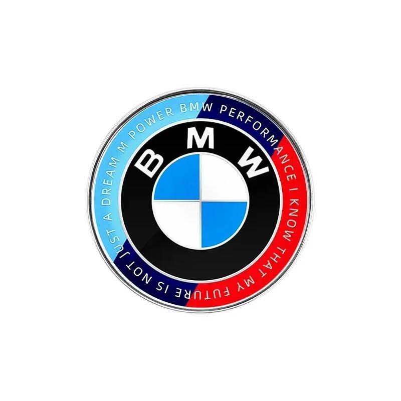 Emblemă pentru portbagaj, 82 mm, 74 mm, ecuson pentru capotă față, ediție aniversară de 50 de ani pentru BMW F10 F20 E46 E43 E63 E64 E90 E94 X5 X6