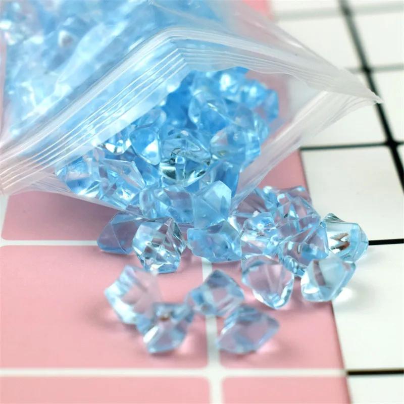 200 Stück Slime Füllanhänger Acryl Simulierte Eiswürfel Kristallstein Transparente Dekoration für DIY Slime Zubehör Lizun Spielzeug Kind