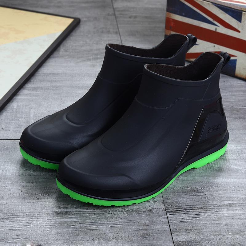 2024 New Fashion Outdoor Men's Rain Boots Unisex Rain Shoes Male Slip On Waterproof Working Shoes Fishing Boots Women Rain Boots