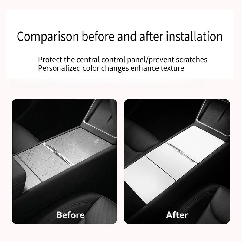 Central Control Panel Sticker for Tesla Model 3/Y Juniper 2025 Upgrade Adhesive Free Electrostatic Adsorption Console Protector
