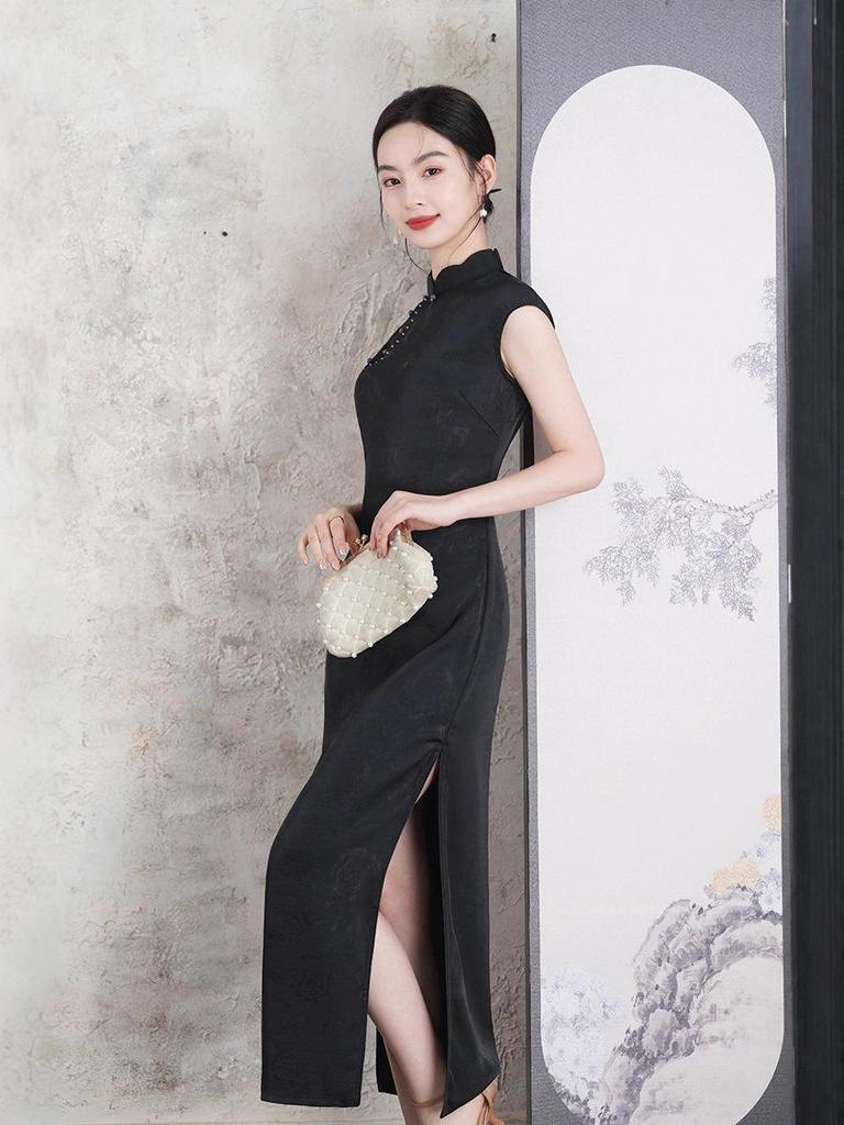 Mom's Slim Fit Cheongsam - Retro Chinese Style Elegant Dress for Women