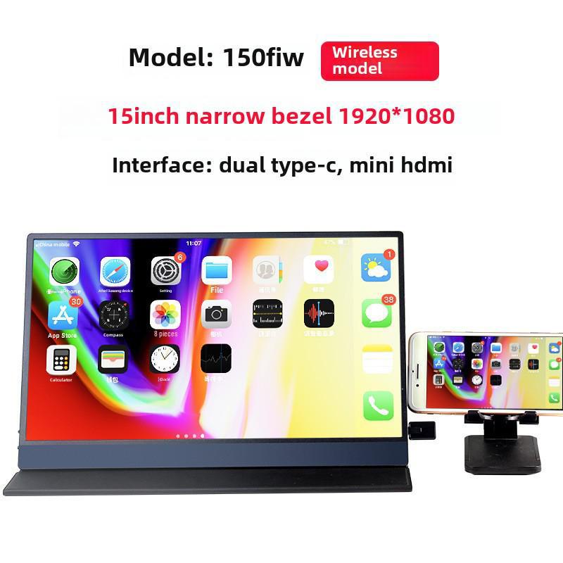 15.6-Inch HD Portable Type-C Display for Phone and Laptop Screen Extension