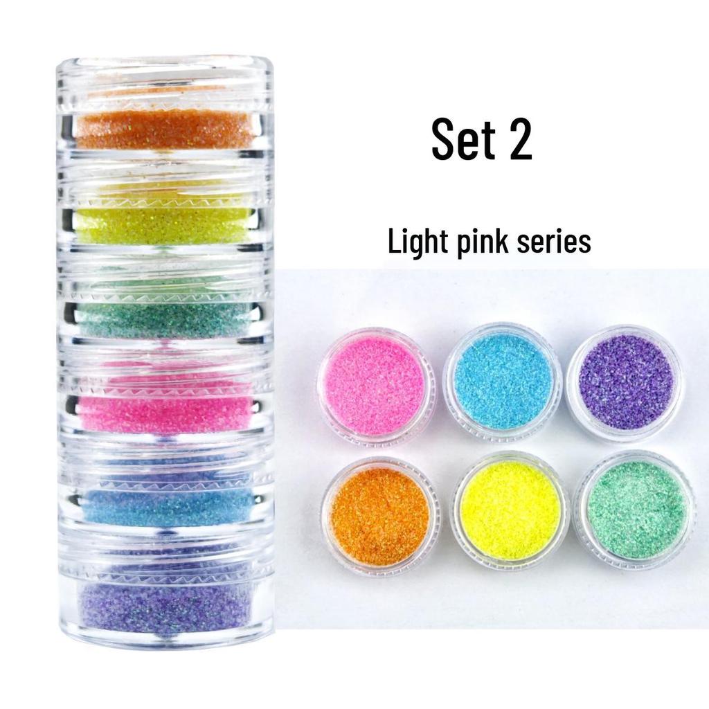 6dílná podzimní a zimní sada třpytivého nail artu s javorovými listy