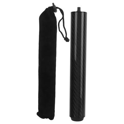 Pool Queue Verlängerung Carbon Fiber Rohr Professionelle Billard Queue Extender mit Stoßstange Schwarz 8 Zoll