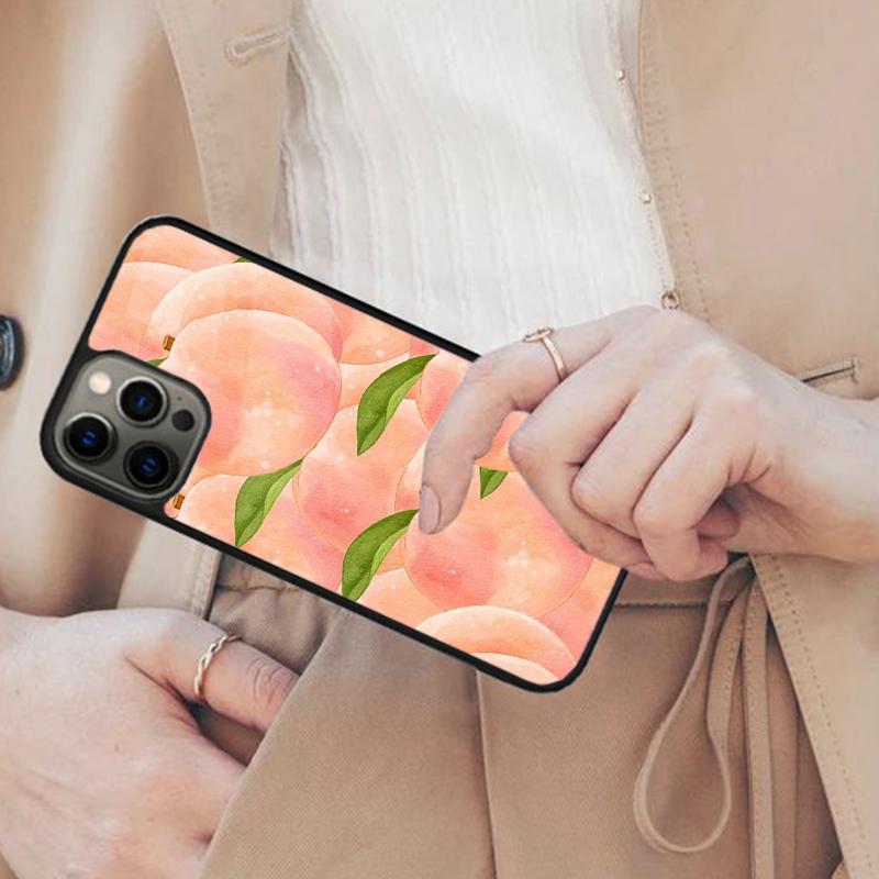 Pink Peaches Aesthetic Magnetic Phone Case For APPLE iPhone 17 Air 16 14 13 12 Pro Max 15 Plus Wireless Charge MagSafe Cover