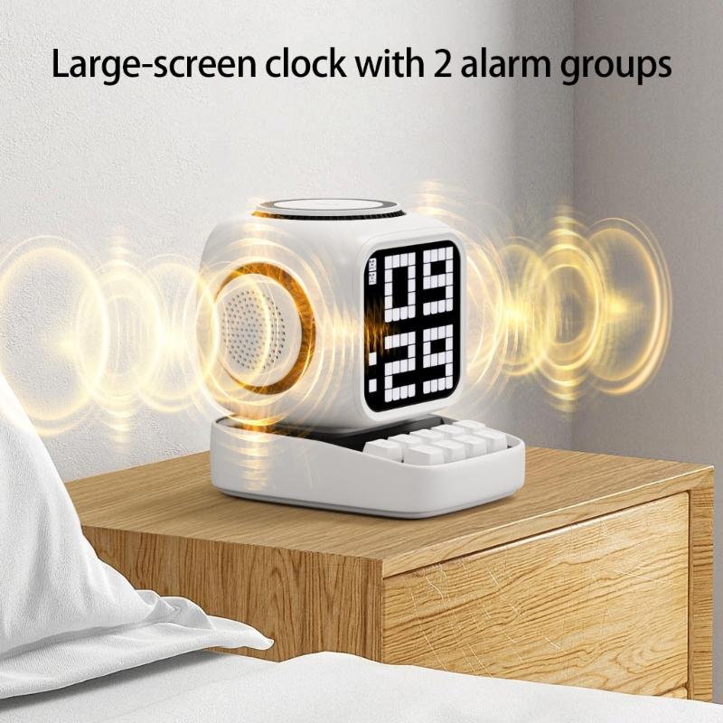 Bluetooth-compatible Speaker With 15W Magnetics Fast Chargers Touch Sensitive Rhythm Lights And Programmable Double Alar