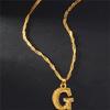 26 Alphabet Gold Plated Pendant Necklace Accessories Initial Necklace For Women Dainty Gold Letter A-Z Pendant