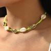 N12486 Bohemian ethnic style shell woven necklace summer seaside leisure vacation party party accessories