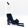 Funny Stretch Cats Themed Bathroom Tissue Roll Stand For Floor Counter Use Plastic Organizers Kitchen Bathroom Decors