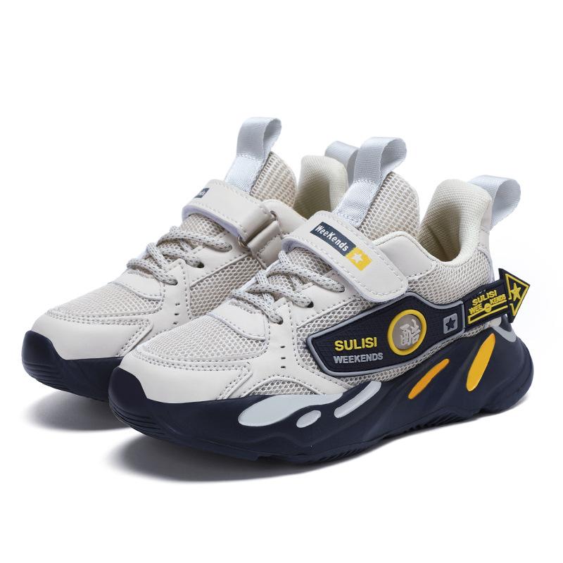 2025 autumn new classmates men's casual children's sports shoes medium and older children's mesh shoes soft-soled running shoes