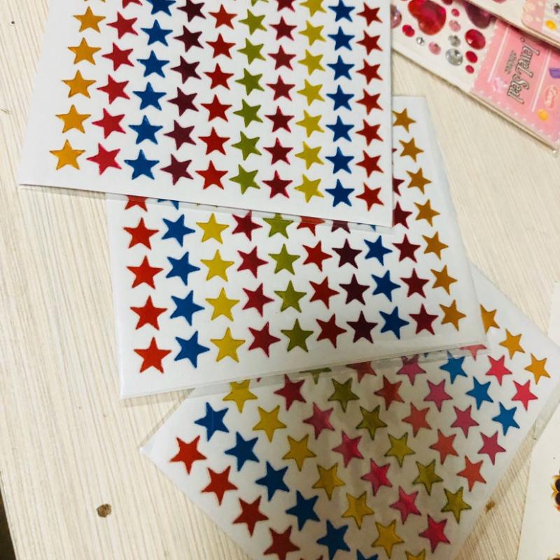 10 pcs Golden Star Reward Stickers Self-Adhesive Gold Star Stickers for Classroom Teacher