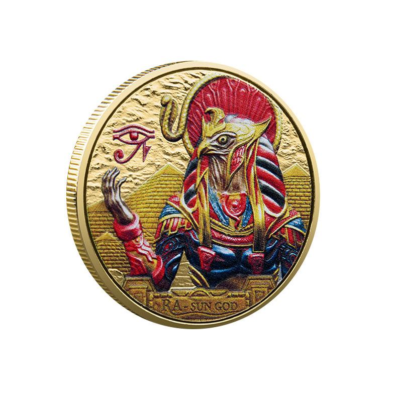 

Ancient Greek Egyptian Pyramid Eagle God Horus Commemorative Coin Freemason Eye Commemorative Medal Lucky Coin Guardian Coin золотистий