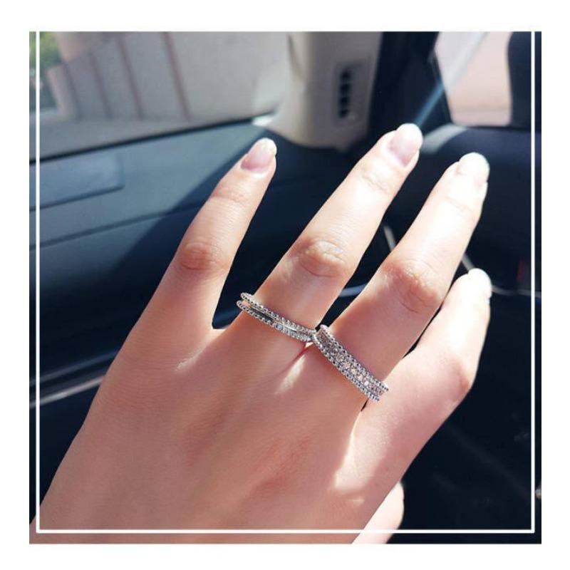 

Европейский и американский моссанит EBAY роскошная мода OL женское квадратное бриллиантовое цирконовое кольцо пара кольцо крышка кольца No. 10