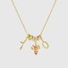 Copper Numeric Pendant Chain With Electroplated Finish For Trendy Casual Looks